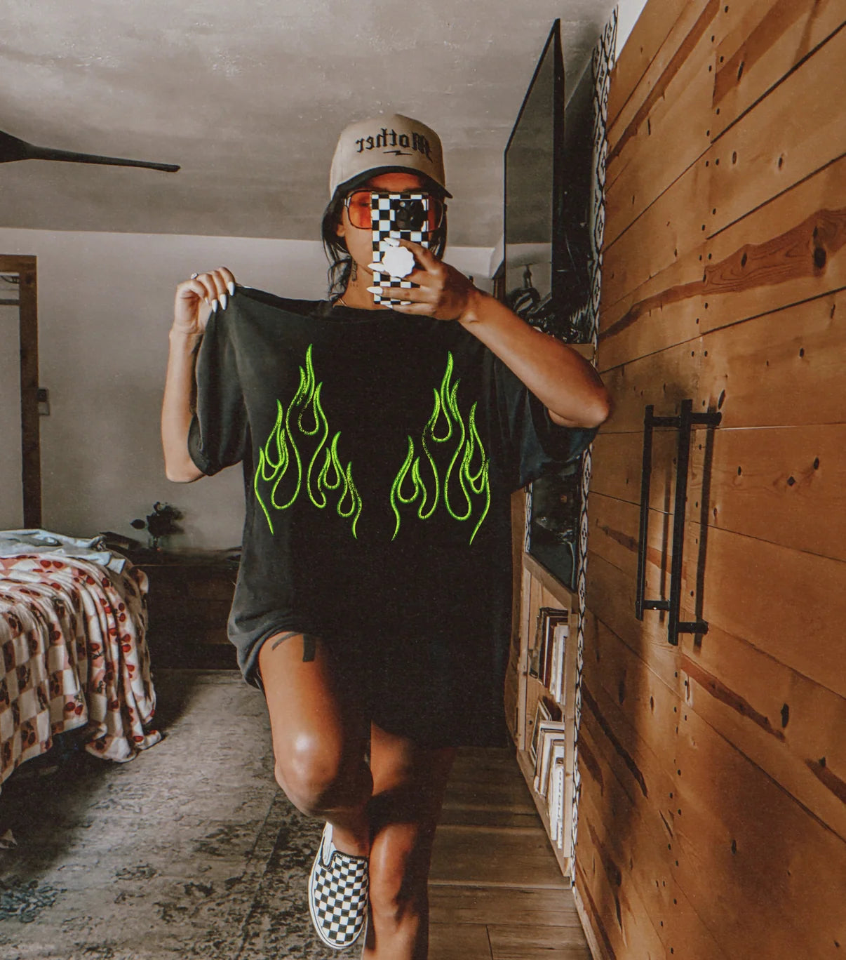 Grunge Flames Graphic Tee