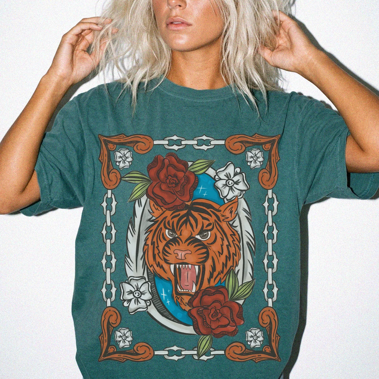 Tiger & Rose Graphic Tee