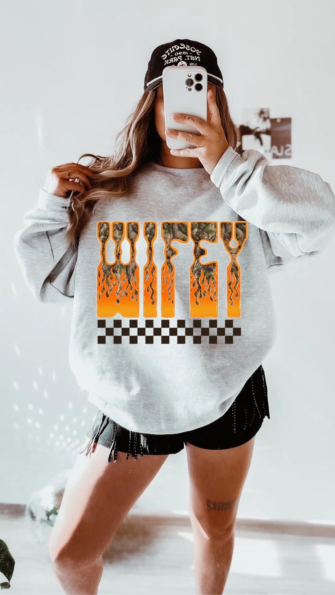 Camo Flames Wifey Crew