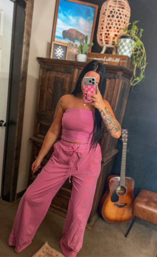 Pink Stripe Set