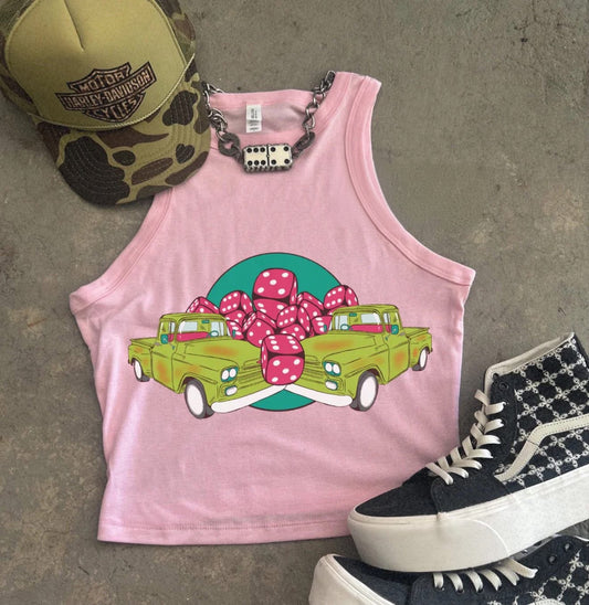 Truck & Dice Ribbed Baby Tank