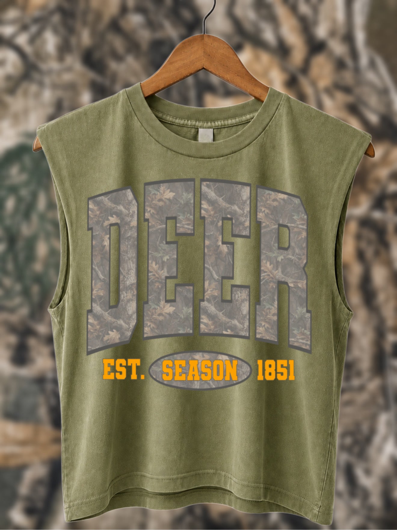 Camo Deer Season Muscle Tank