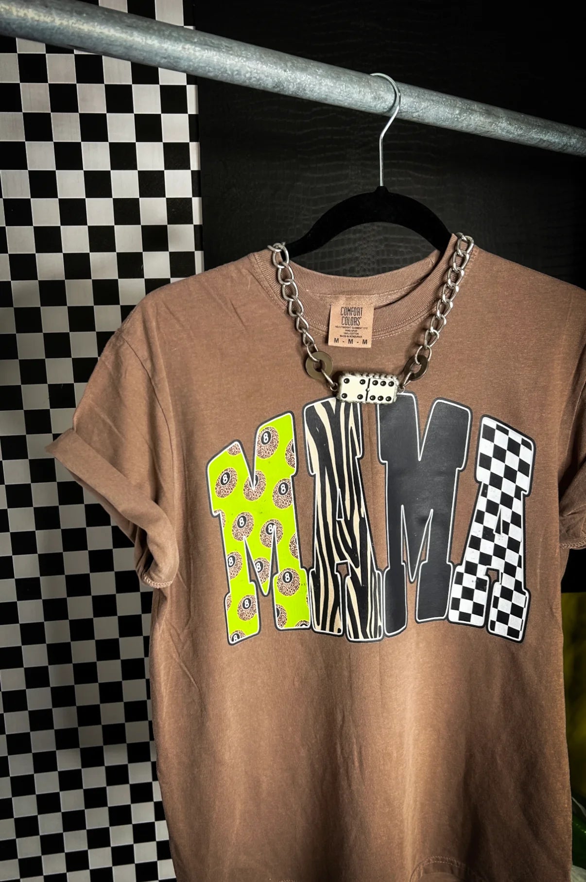 Zebra Grunge Mama Graphic Tee