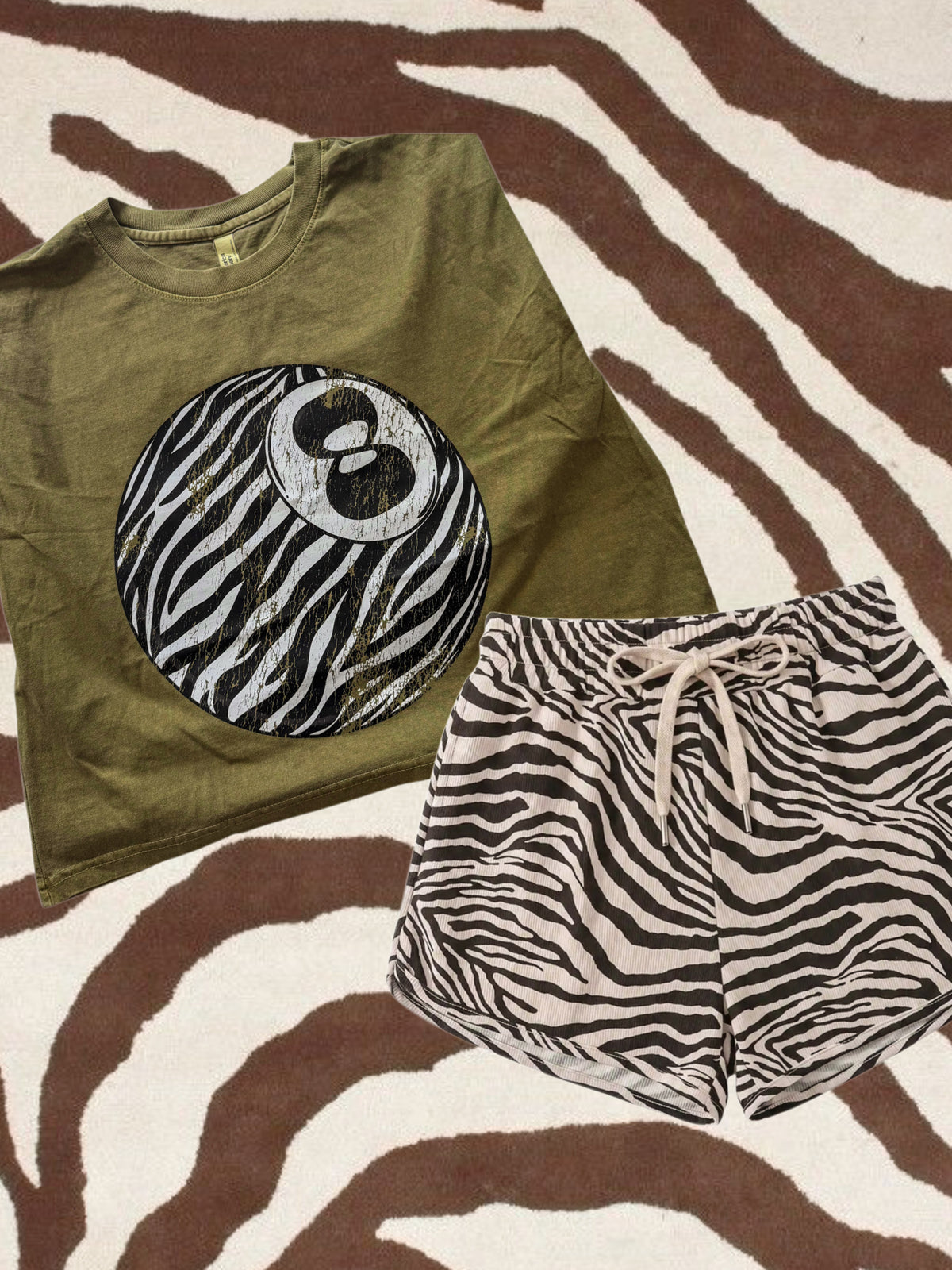 Zebra 8 Ball Muscle Tank