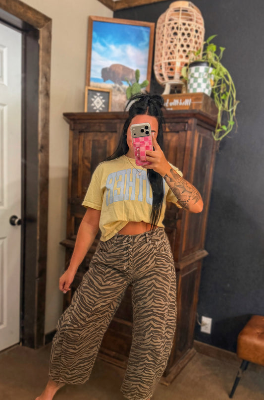 Zebra Barrel Jeans